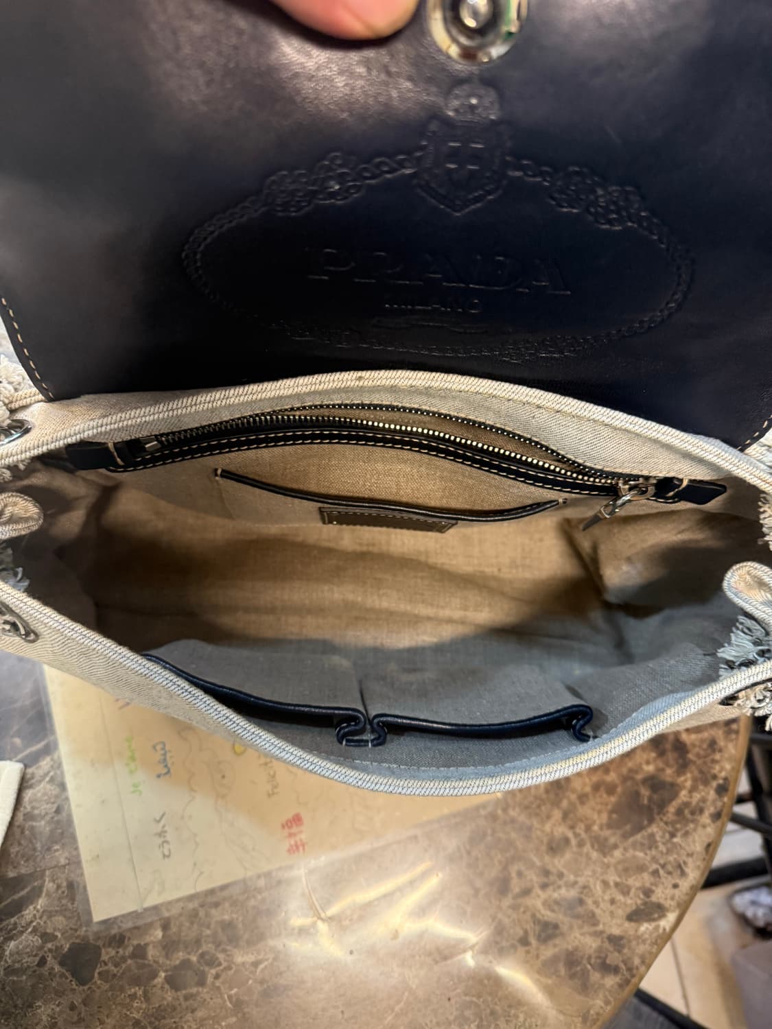 정품 프라다 데님 패티나 체인 숄더백 팝니다 상품이미지6