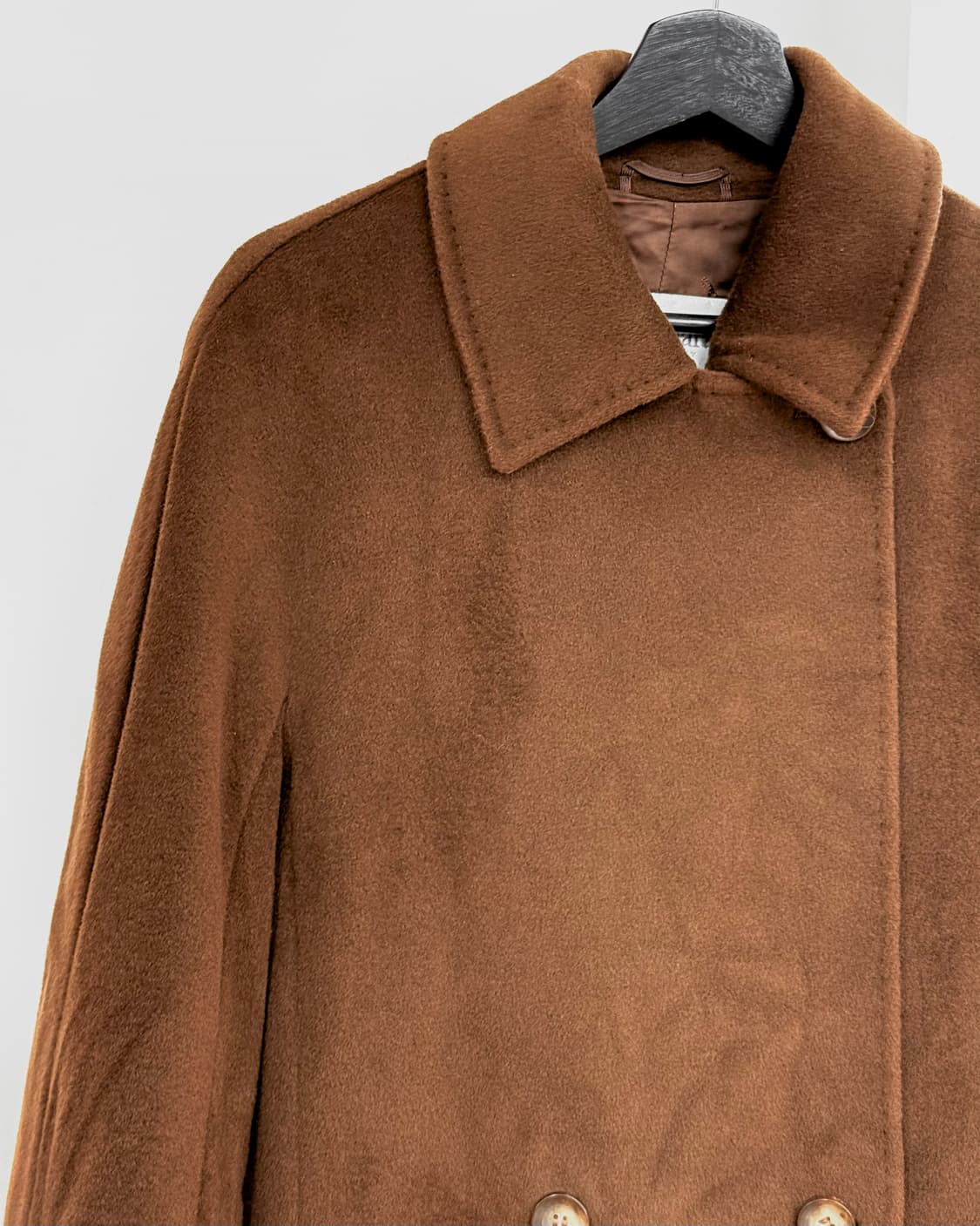 막스마라 브라운 울 캐시미어 롱코트 상품이미지3