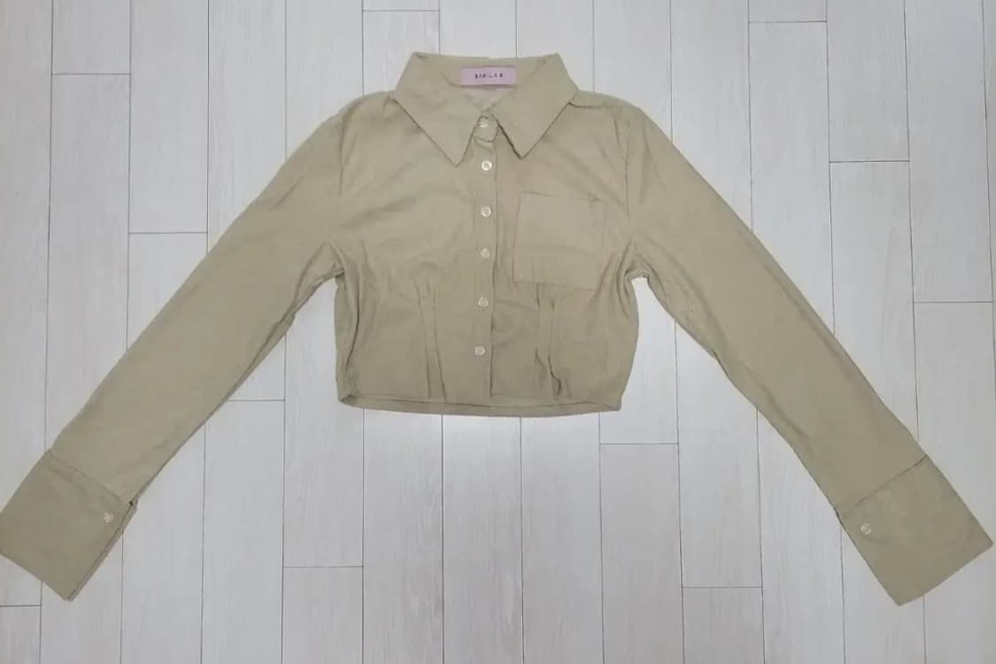 급처새상품!바닐라비 코듀로이 프라다느낌 크롭셔츠남방 레니본st리즈리사st 상품이미지1