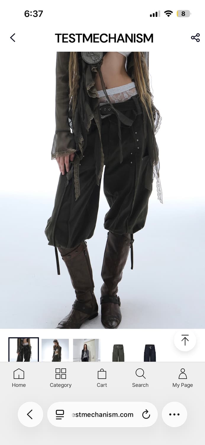 Testmechanism cotton washed half pants 상품이미지2