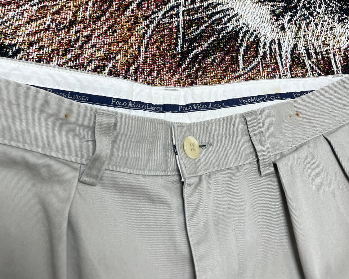 90s 폴로 랄프로렌 투턱 치노 반바지 33사이즈 상품이미지7