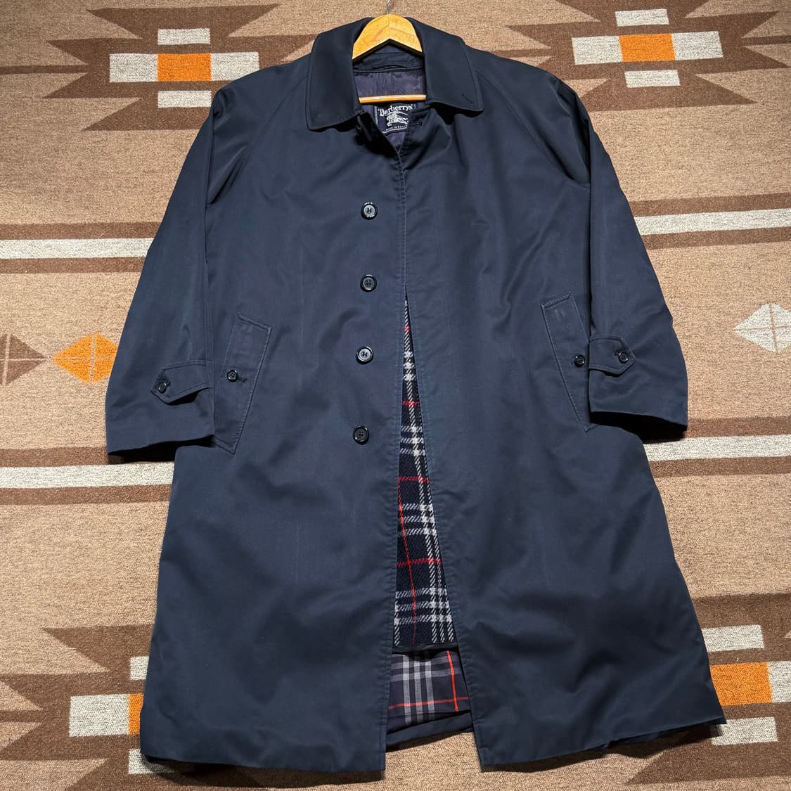 버버리 남성 네이비 트렌치 코트 L 상품이미지1