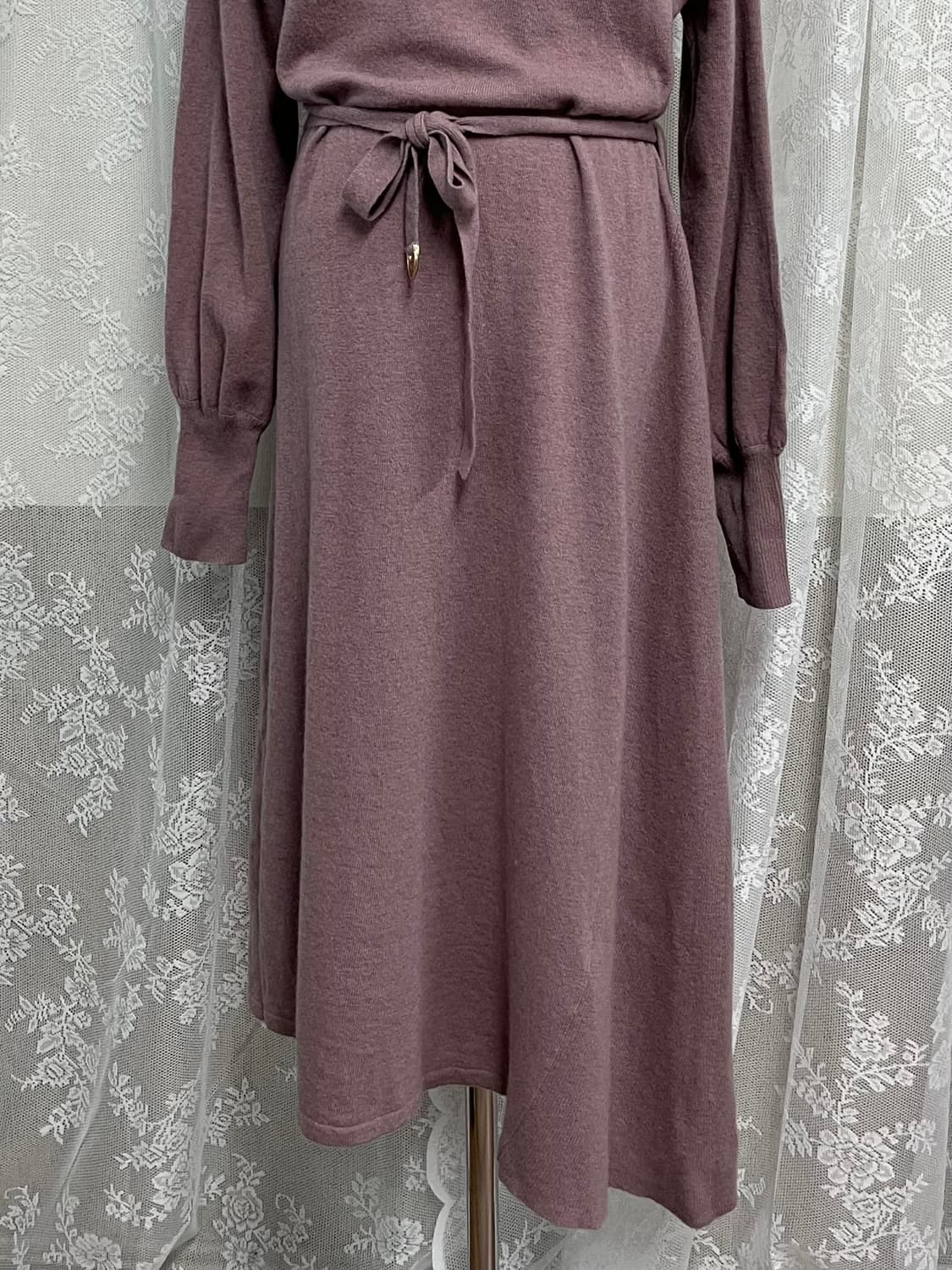 F) 온앤온 터틀넥 니트 원피스 인디핑크 상품이미지3