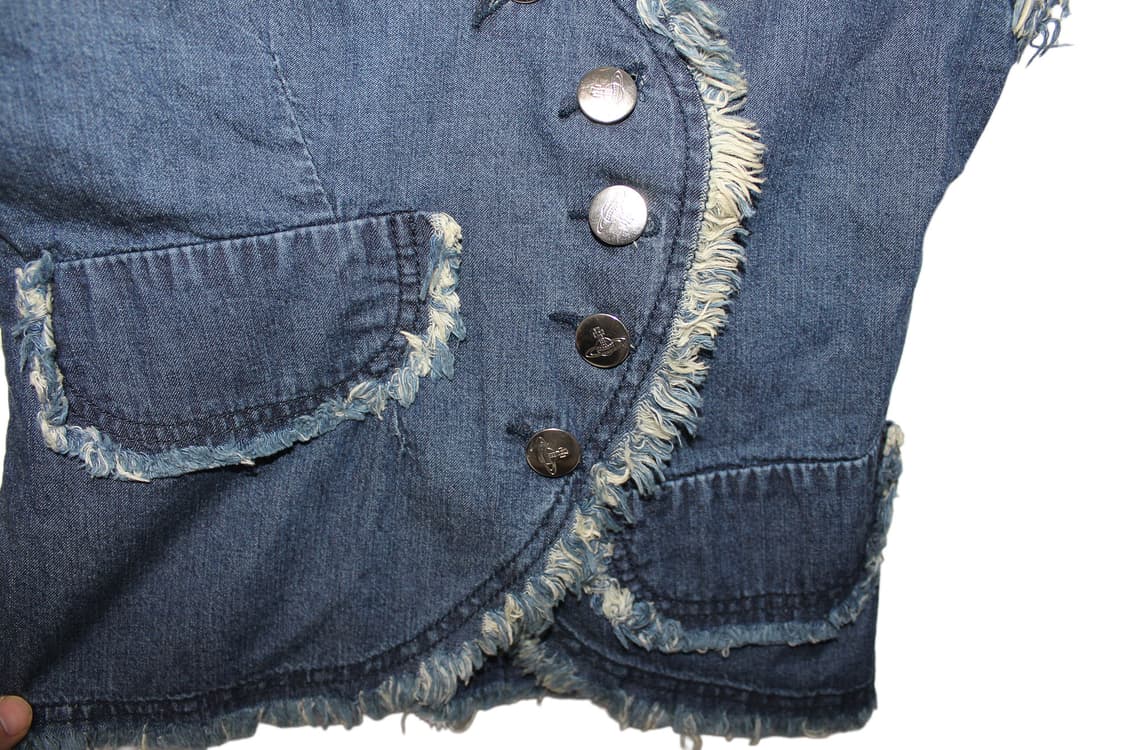 2000s 비비안웨스트우드 레드라벨 데님 베스트 상품이미지5