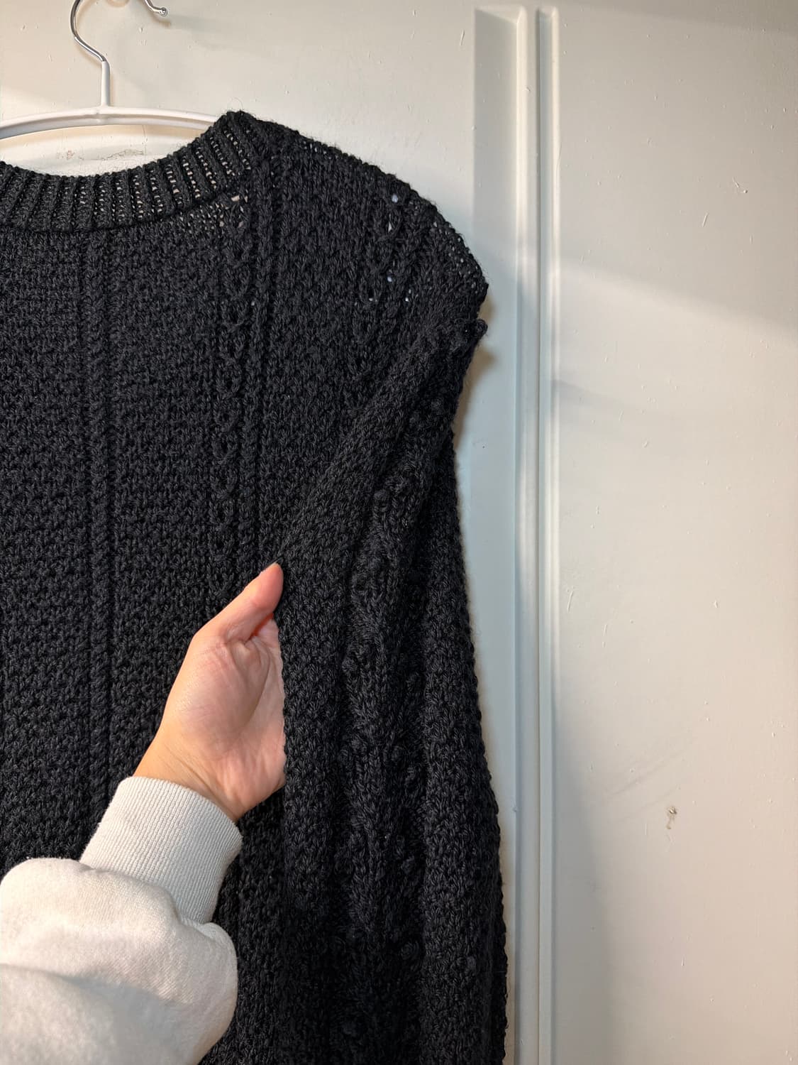 일본빈티지 블랙 울 니트 가디건 상품이미지8