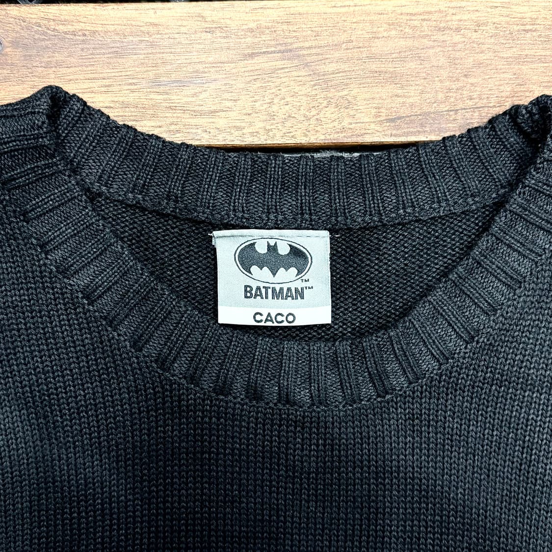 (S) 배트맨 스펠링 로고 블랙 니트 상품이미지4