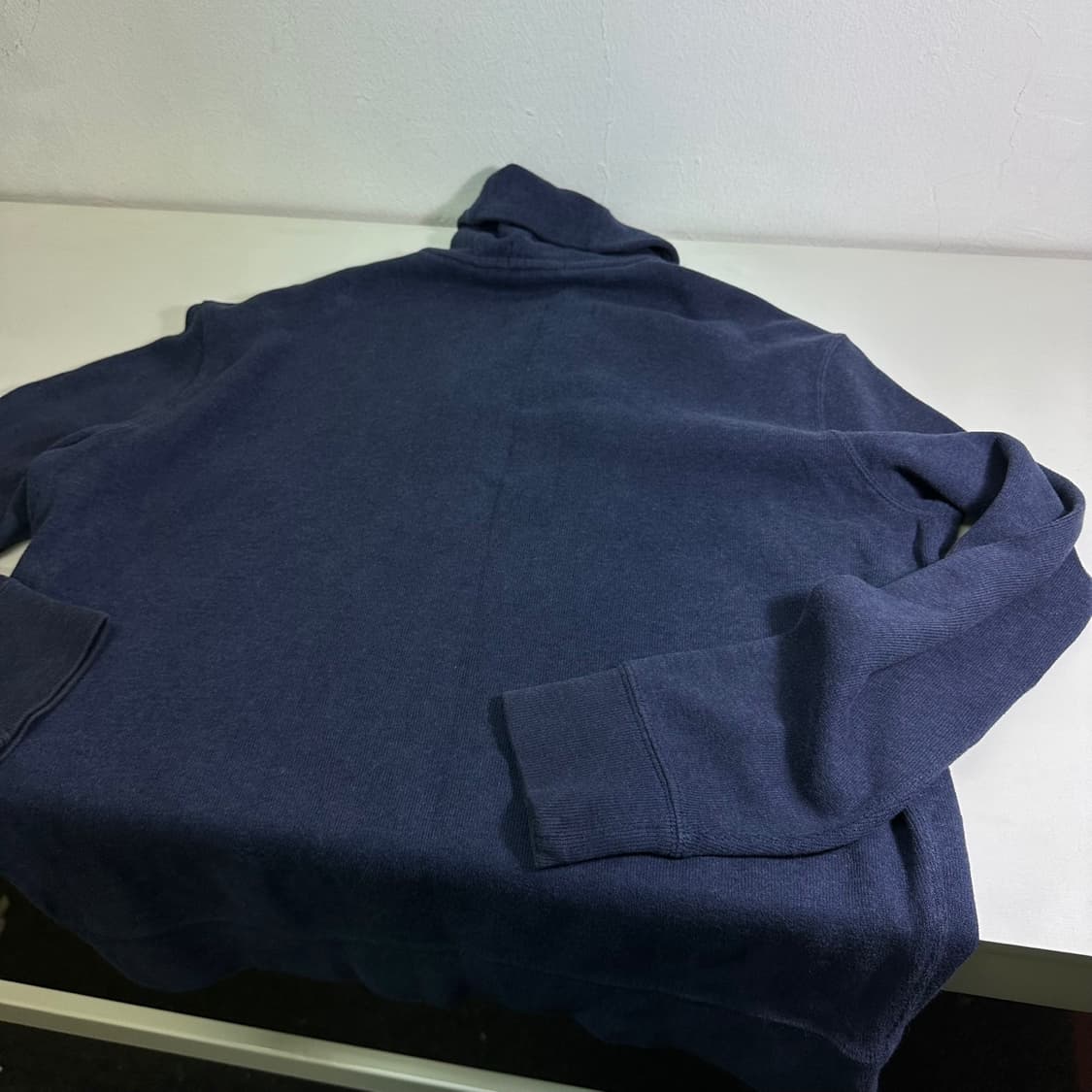 L-XL 폴로 네이비 하찌카라 반집업 니트 상품이미지6