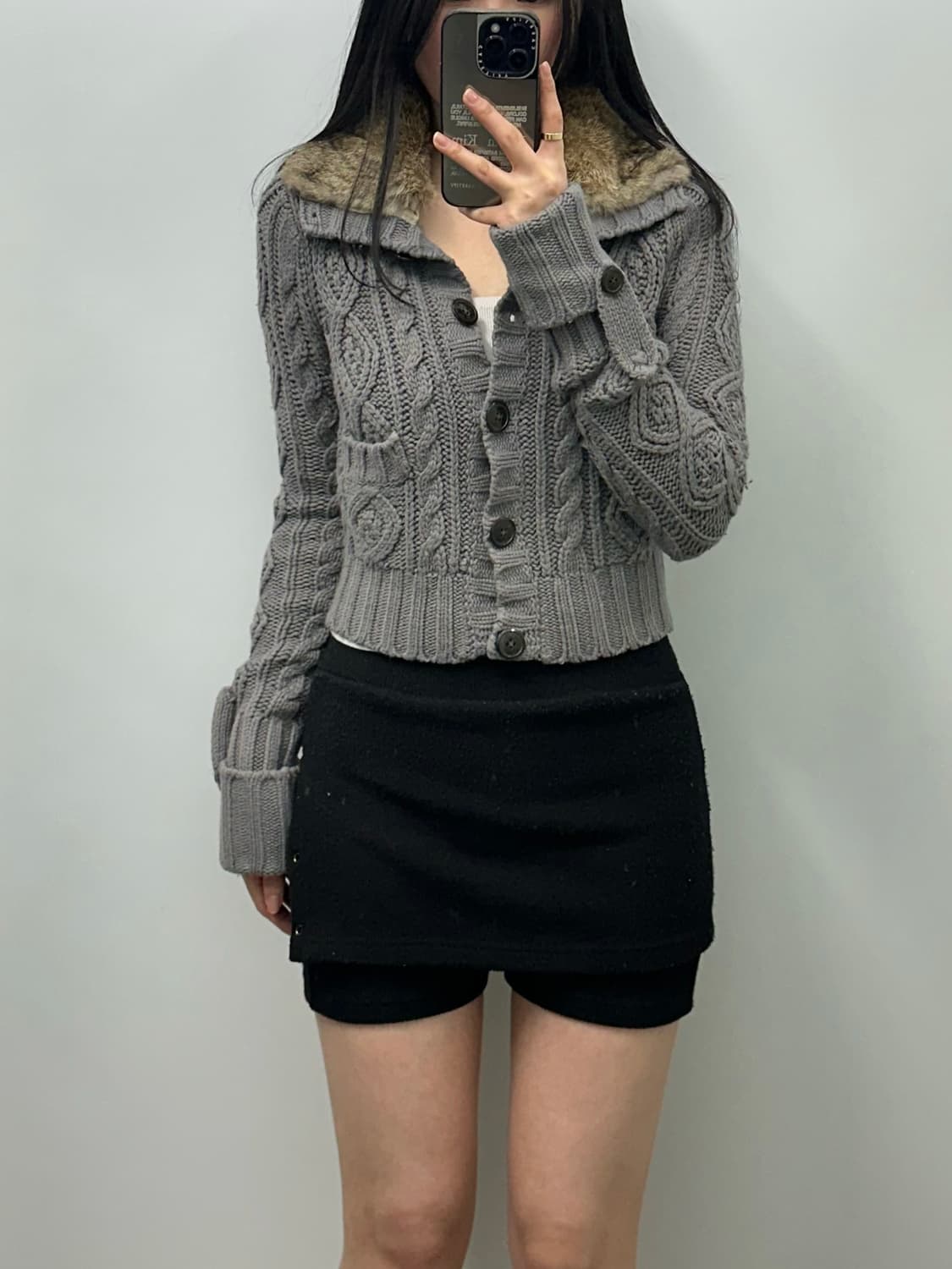 Vintage 빈티지 울 케이블 니트 버튼 가디건 상품이미지1