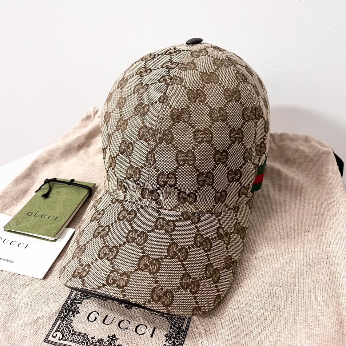 [미사용/정품] 구찌 웹 GG 볼캡 모자 상품이미지2