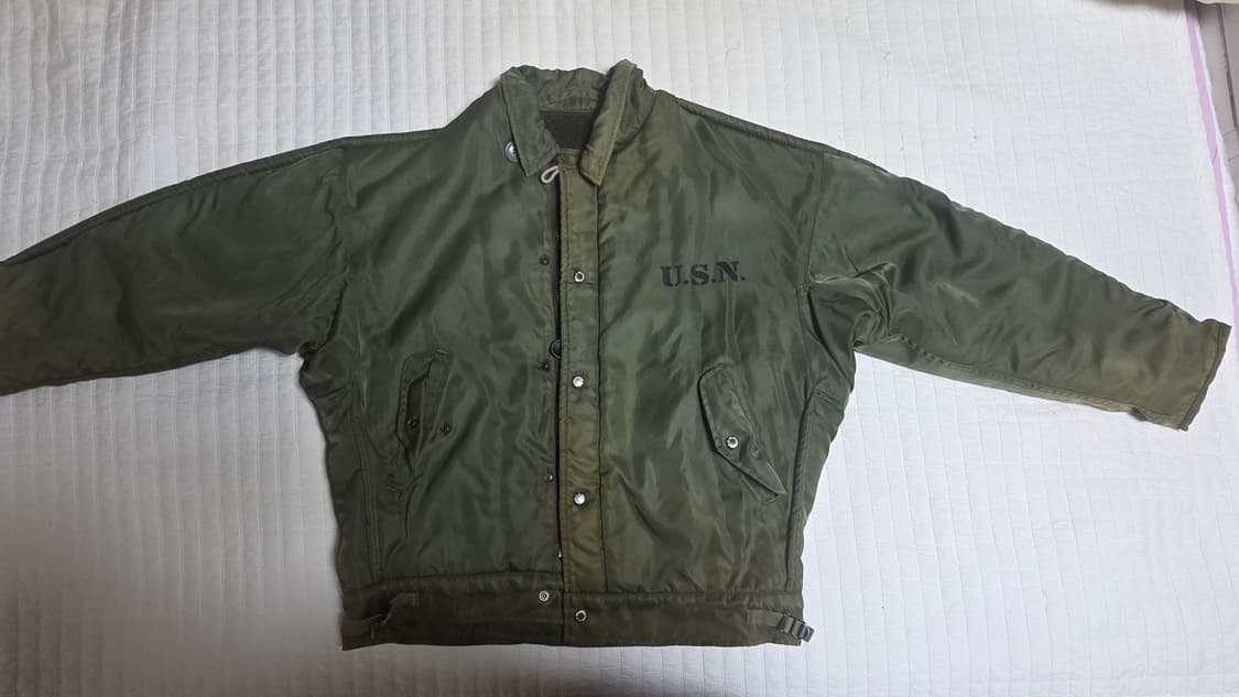 60s 70s 베트남전 오리지널 USN A-1 덱자켓 라지 상품이미지1