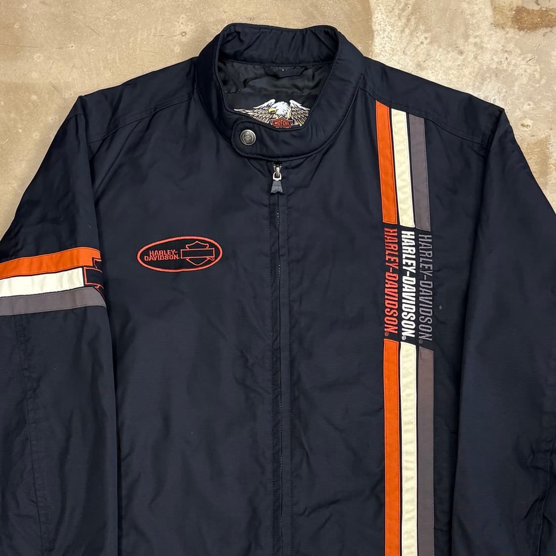 M 할리데이비슨 블랙 나일론 라이더 자켓 상품이미지1
