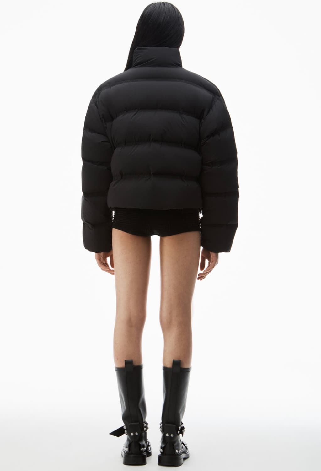 알렉산더왕 블랙 로고 리플렉티브 푸퍼 코트 XS 상품이미지2
