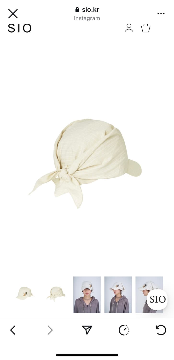 Sio Seoul button scarf cap (oatmil) 상품이미지2