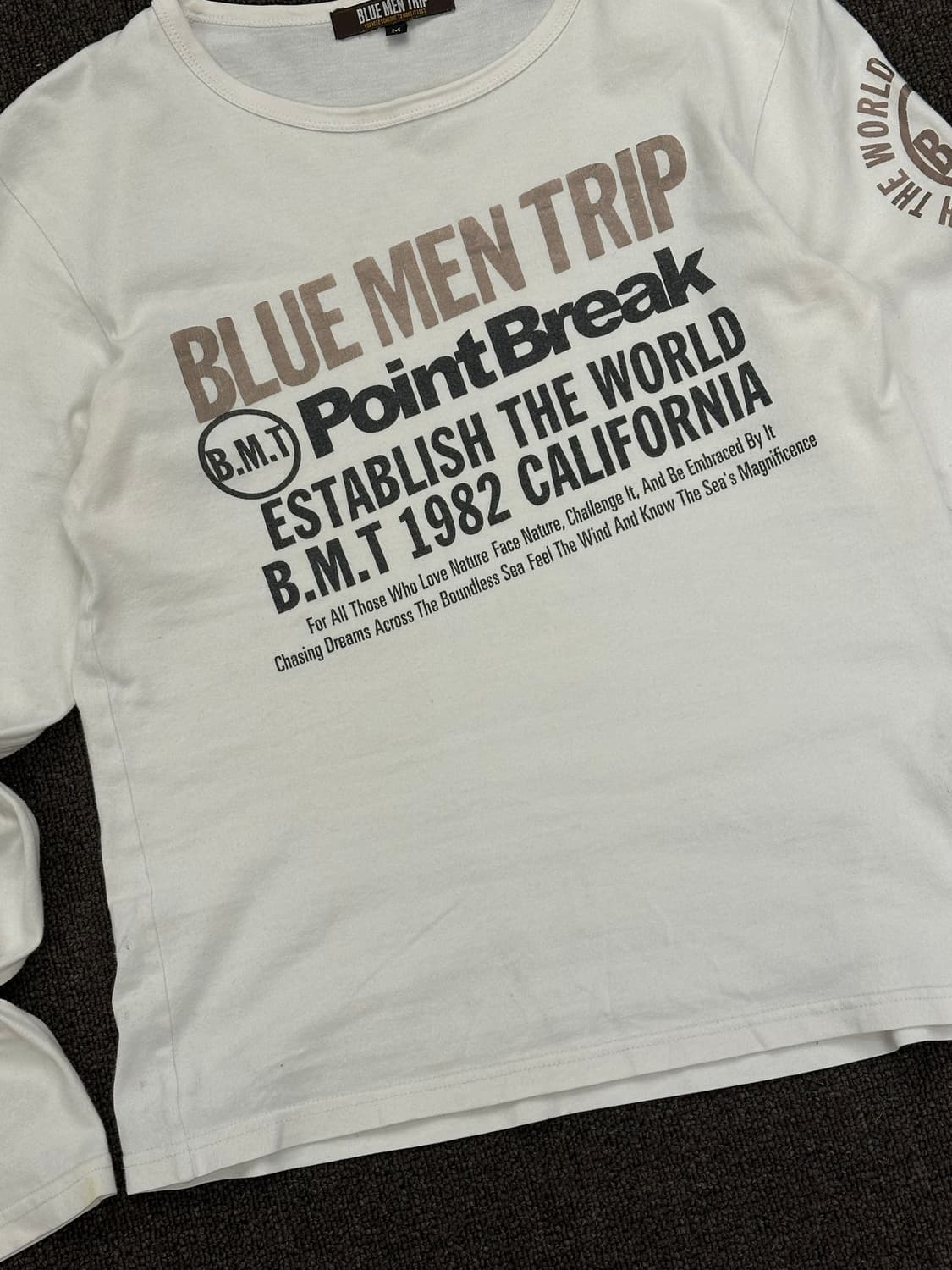 M)Japanese vintage 여성 프린팅 화이트 롱슬리브 상품이미지4