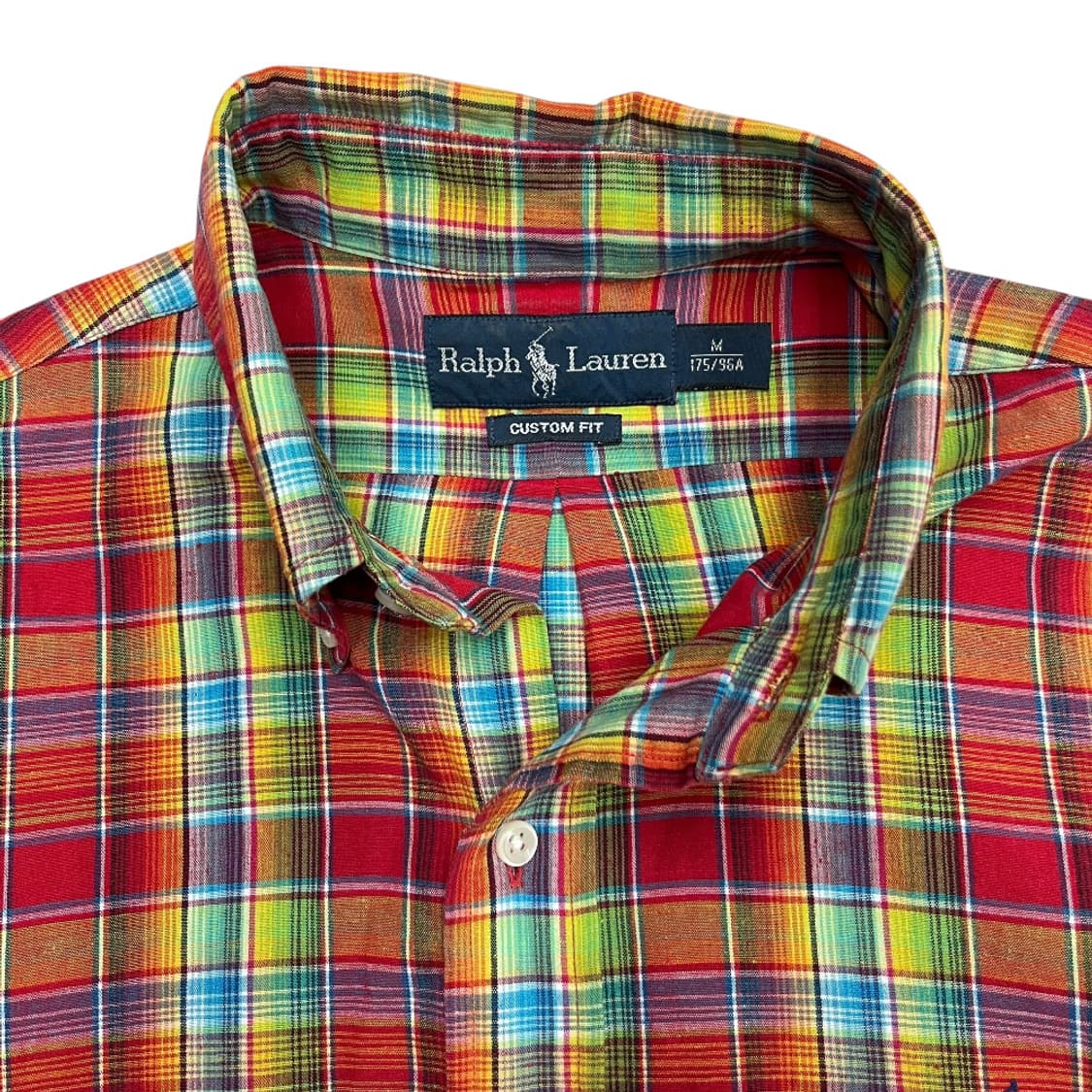 폴로 랄프로렌 네이비포니 비비드 체크 셔츠 M 상품이미지5