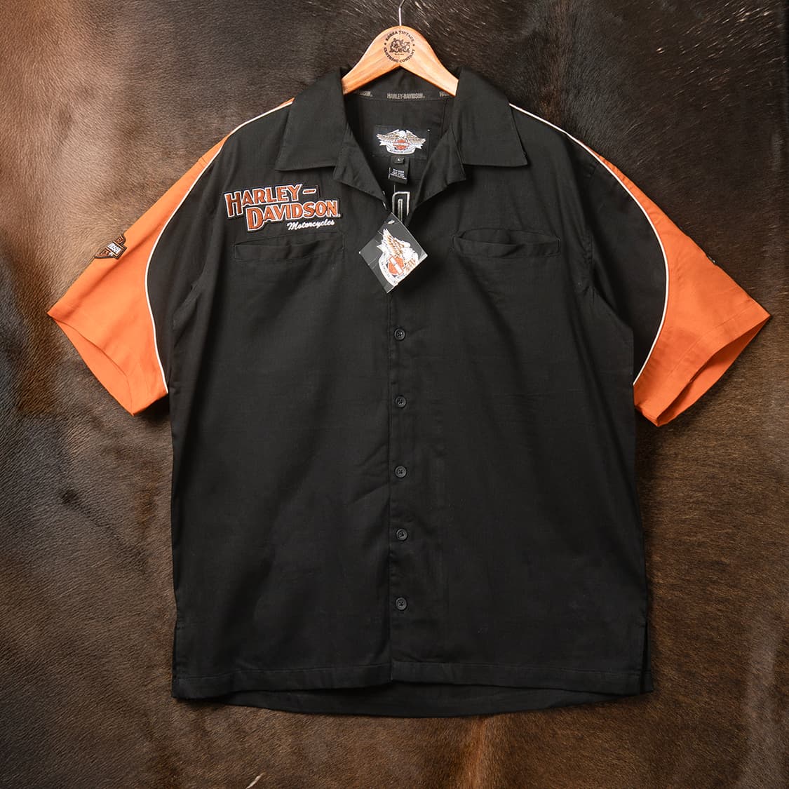 [L] 00s 할리데이비슨 워크셔츠 데드스탁(미사용 신품)  상품이미지3