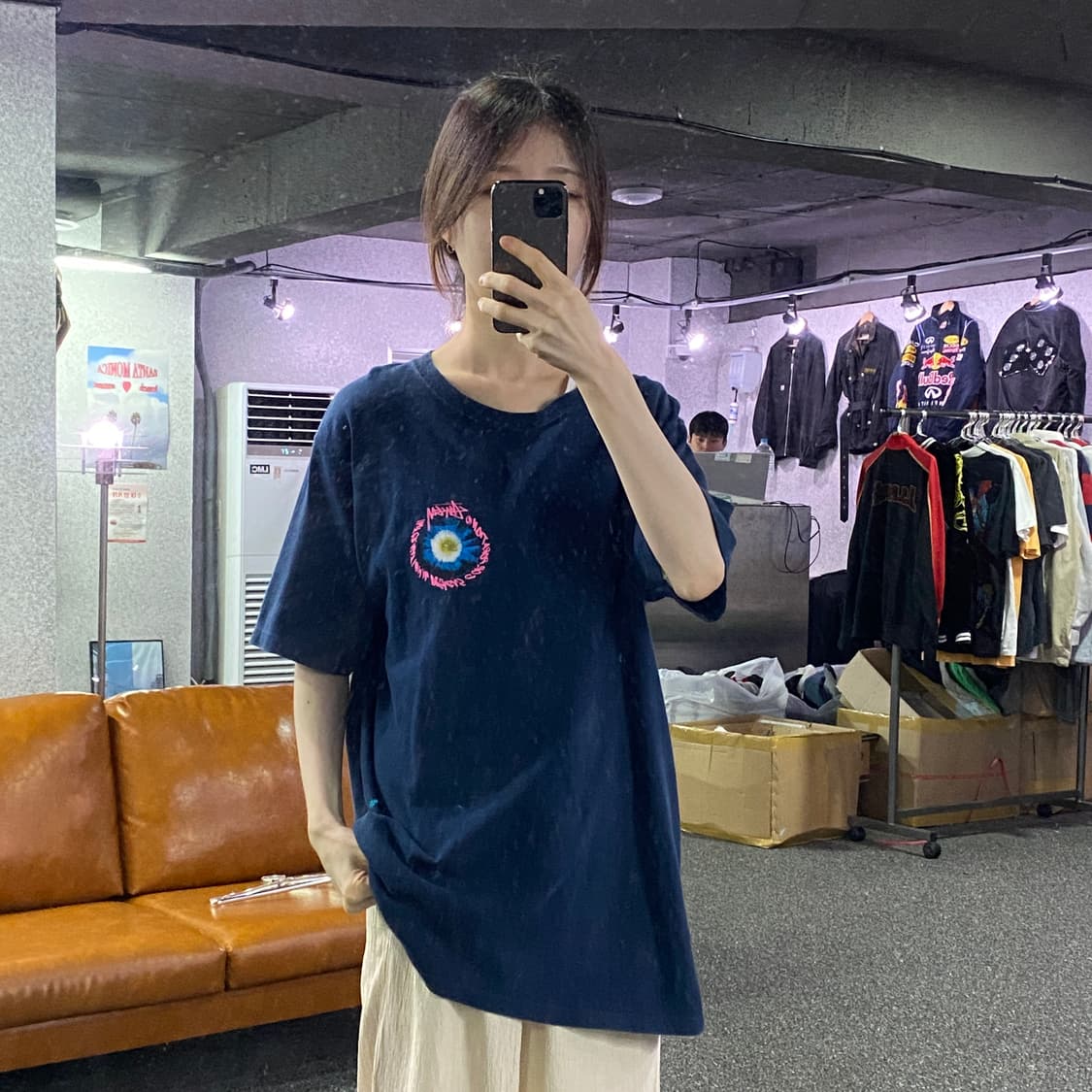 스투시 라운드로고 데이지 반팔티 B2212 상품이미지1