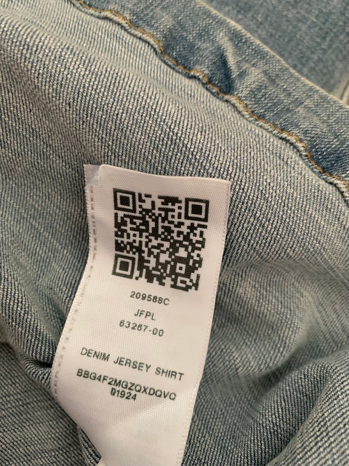 [사이즈S,M] 트루 릴리젼 크롭 데님 저지 상품이미지6