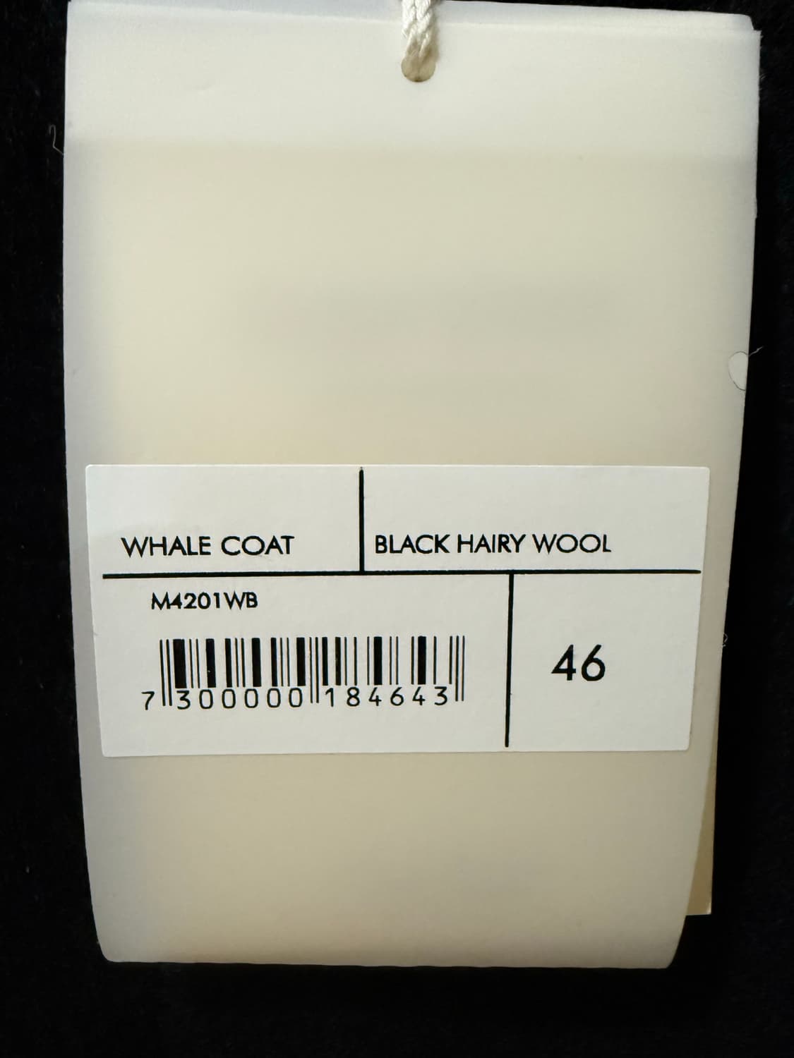 아워레가시 블랙 울 모헤어 웨일 코트 46 상품이미지3