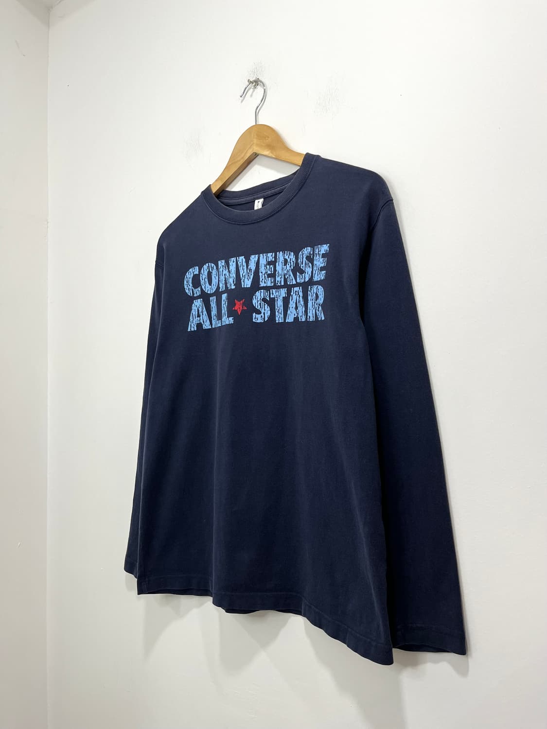 컨버스 올스타 빈티지 소라맛 로고 프린팅 롱슬리브 티셔츠 상품이미지2