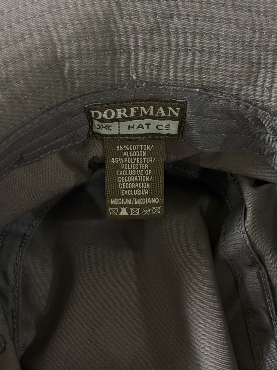 도프만 퍼시픽(Dorfman) 빈티지 스트라이프 챠콜 버킷햇 상품이미지6