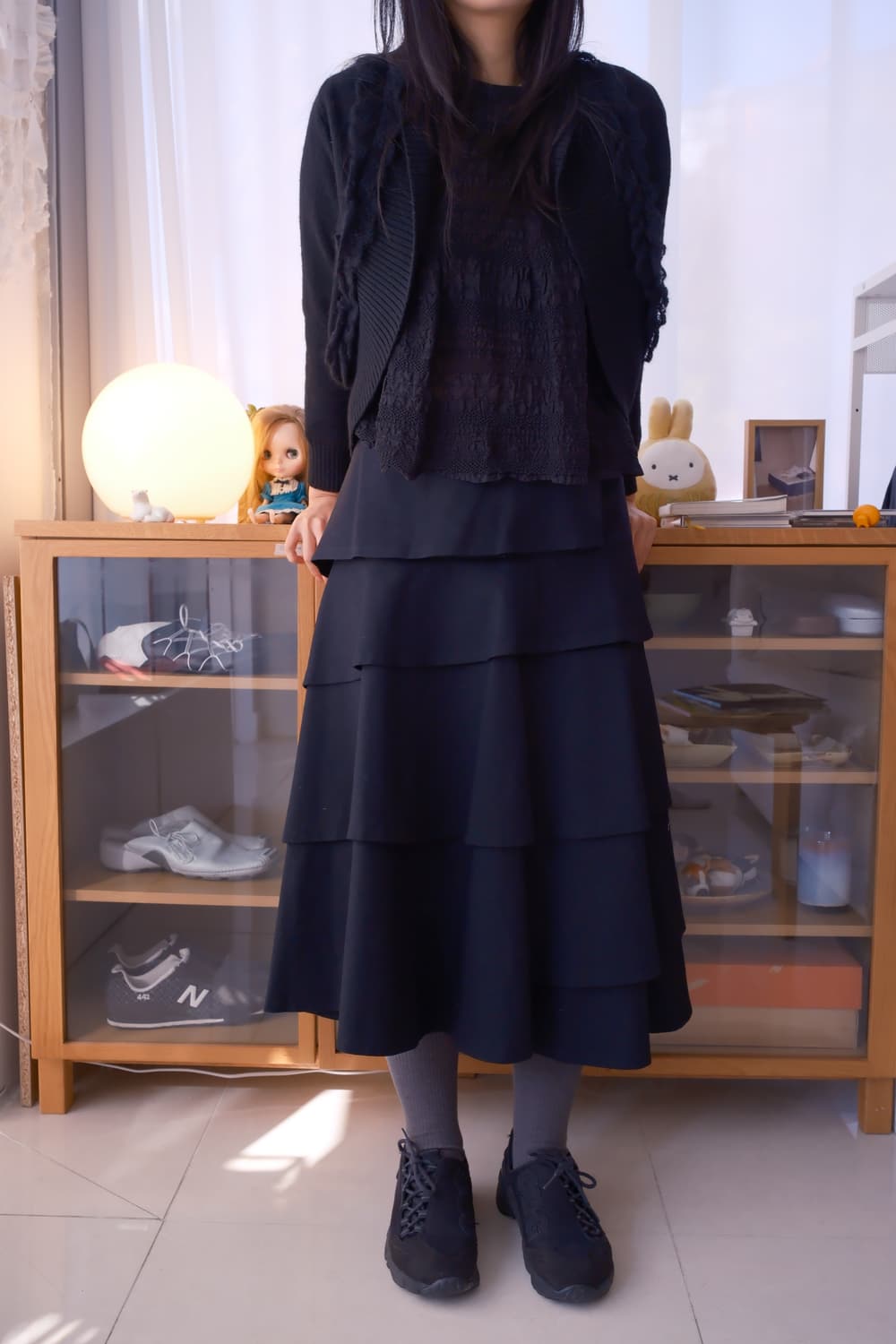 Shawl collar mohair bolero cardigan 상품이미지5