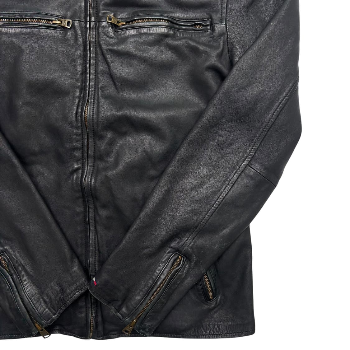 타미 힐피거 램스킨 블랙 레더 자켓 L 상품이미지3