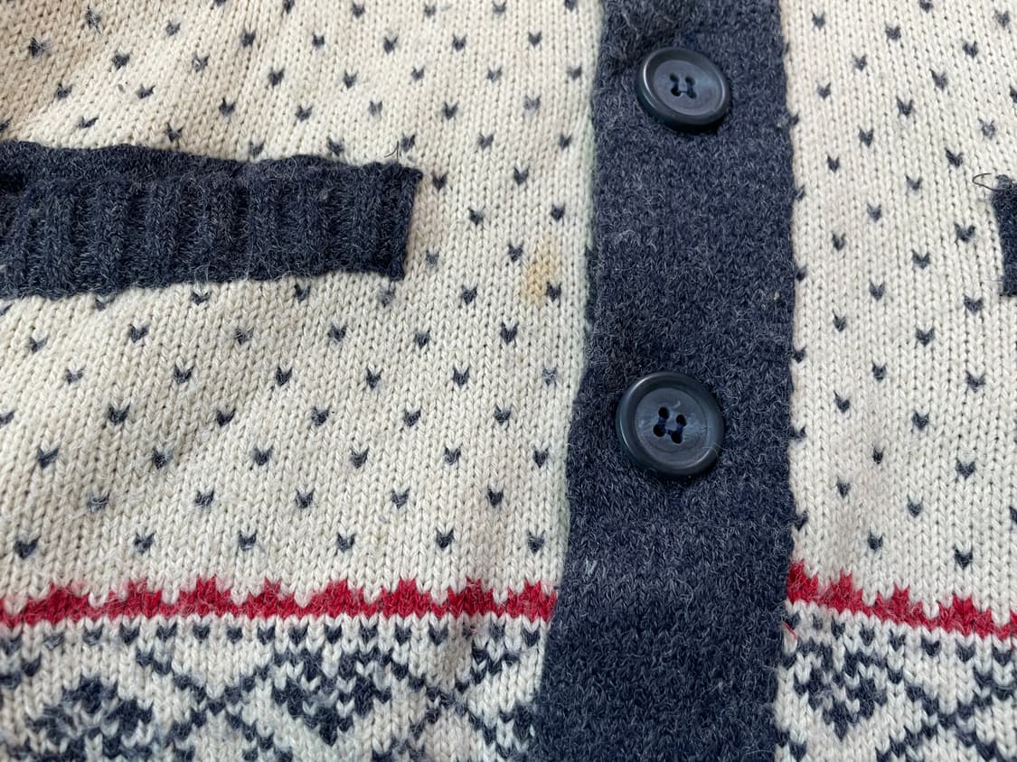 빈티지 노르딕 코위찬 숄카라 니트 가디건 J03774 상품이미지3