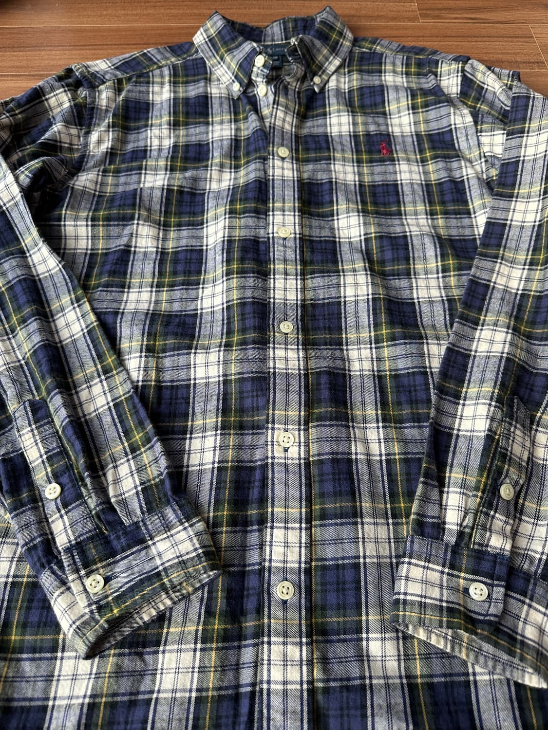 폴로 랄프로렌 보이즈 체크 셔츠 XL 상품이미지7