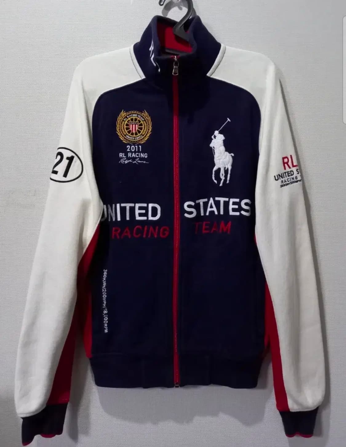 폴로 POLO 빅포니 USA 성조기 레이싱 집업 자켓 90/S 상품이미지1