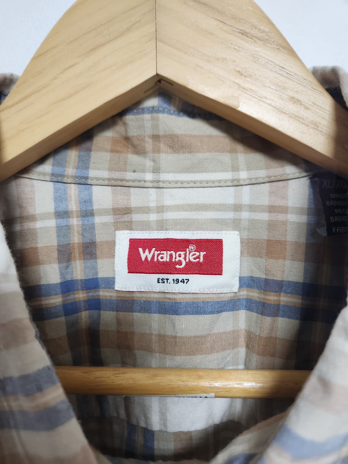 랭글러Wrangler 체크 셔츠 XL - S82 상품이미지4