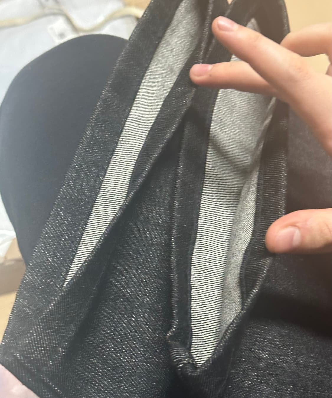 (A$AP Rocky 착용) 루즈핏 버튼 플라이 데님 블랙 (L) 상품이미지8