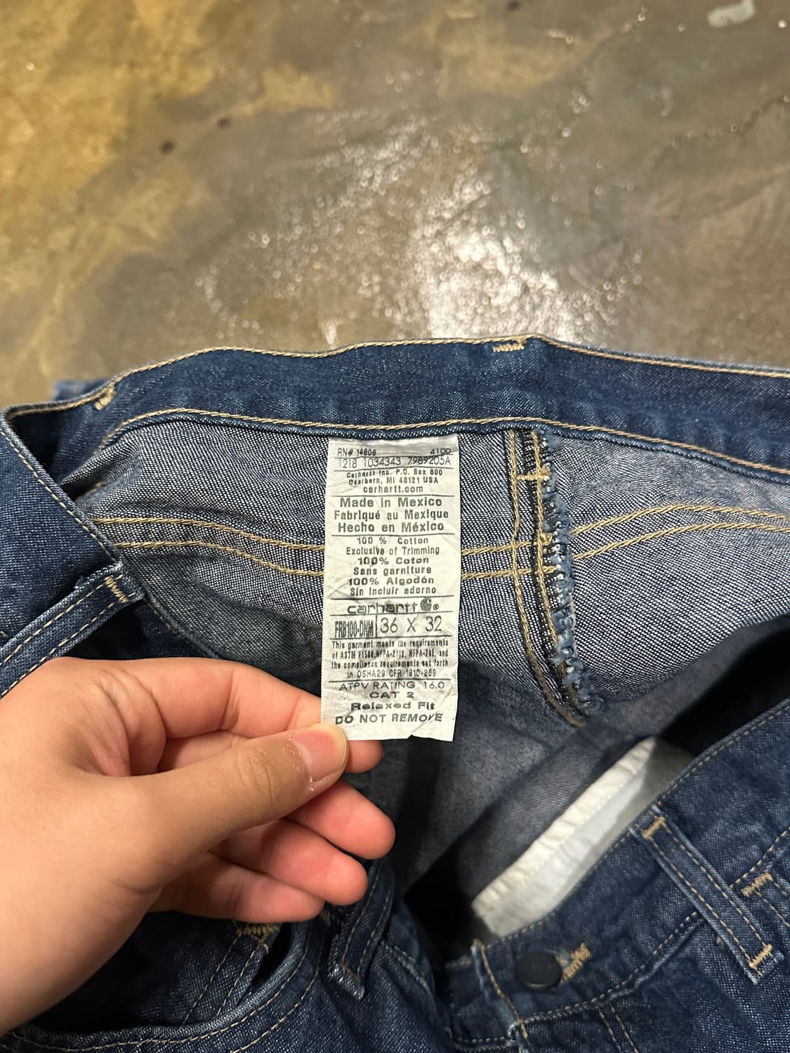 칼하트 FR 데님 made in mexico 36 상품이미지6