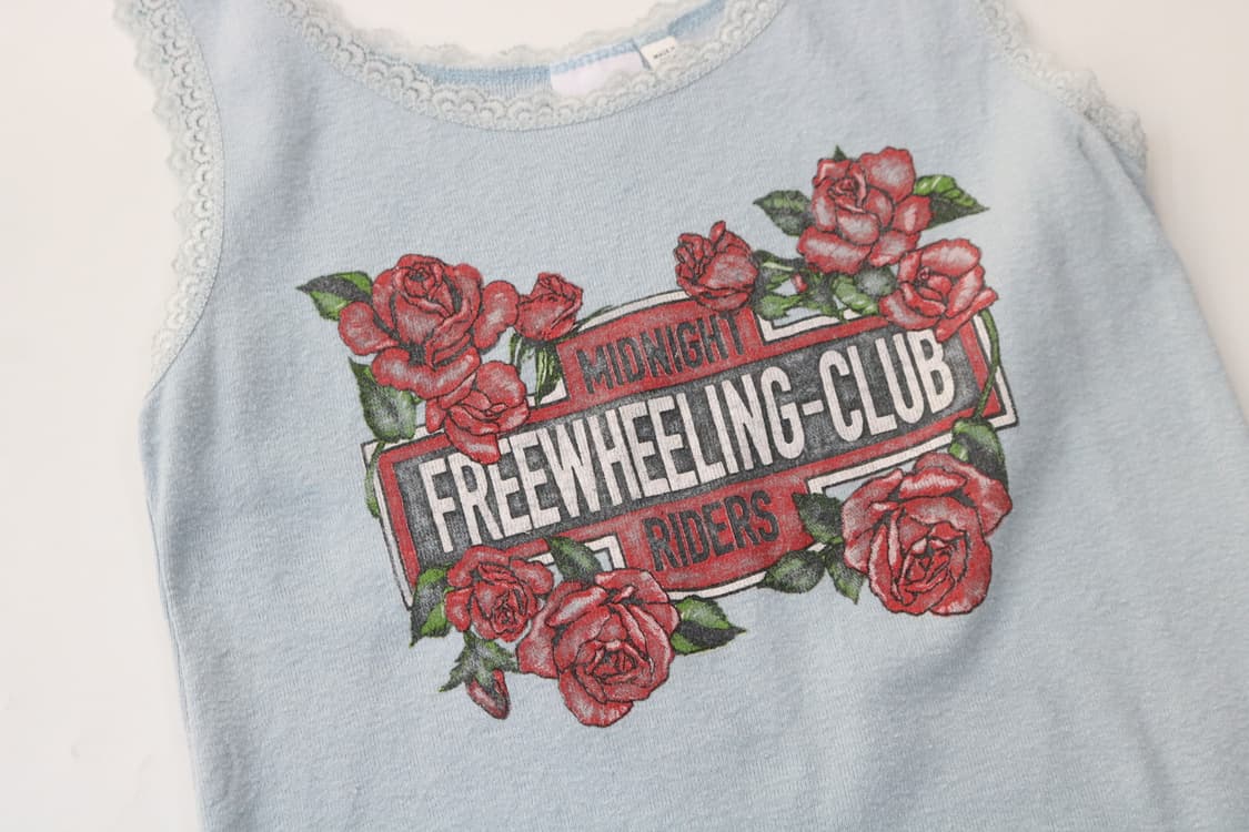 MOUSSY 마우시 빈티지 로즈 그래픽 레이스 트림 슬리브리스 (F) 상품이미지3