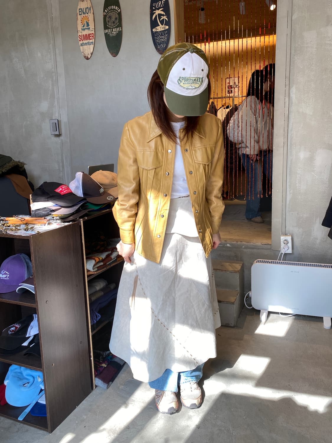 G.O.A 에스닉 피그스킨 스커트 상품이미지1