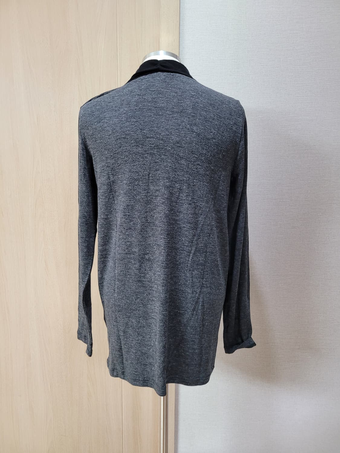 켈번 KELBURN 남자 원버튼 숄 가디건 100 블랙 상품이미지6