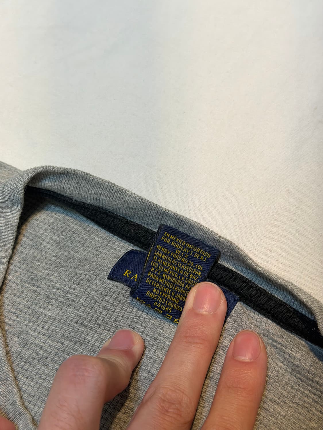 폴로 랄프로렌 와플 써멀 롱슬리브 그레이 상품이미지3