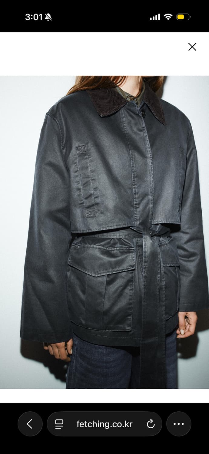 자라 골덴 카라 왁스드 자켓L 상품이미지3