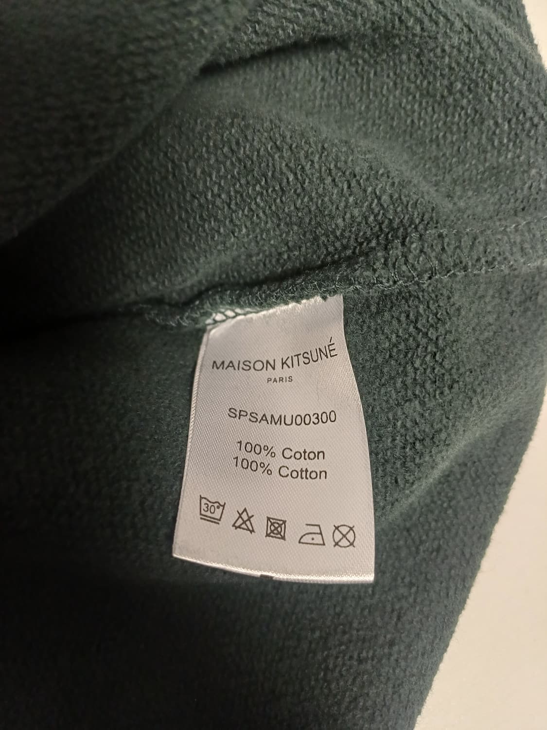 메종키츠네 국뽕 맨투맨 다크그린 [XL] 상품이미지5