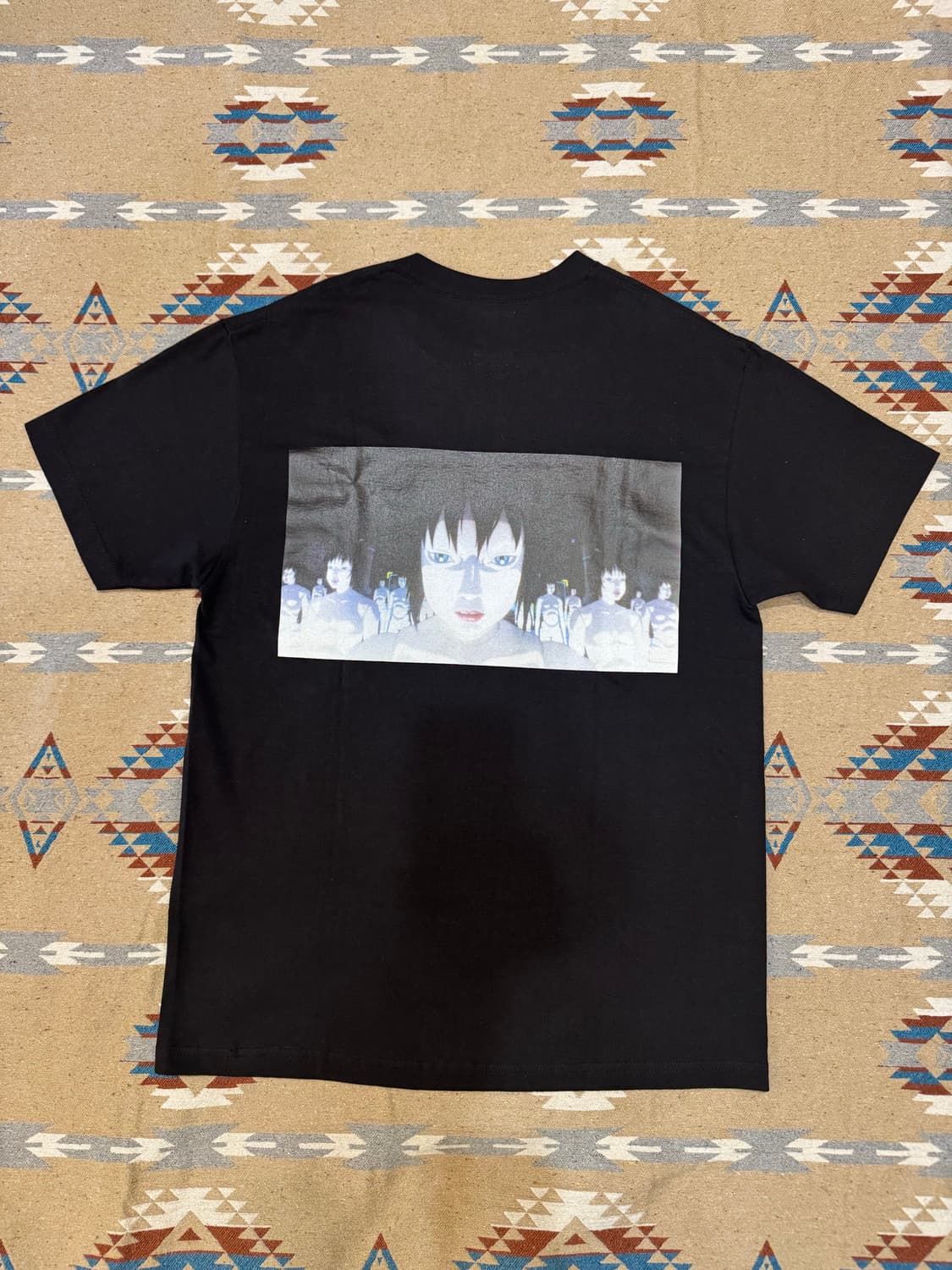 [L] 와코마리아 x 고스트 인더 쉘2 티셔츠 블랙  상품이미지5