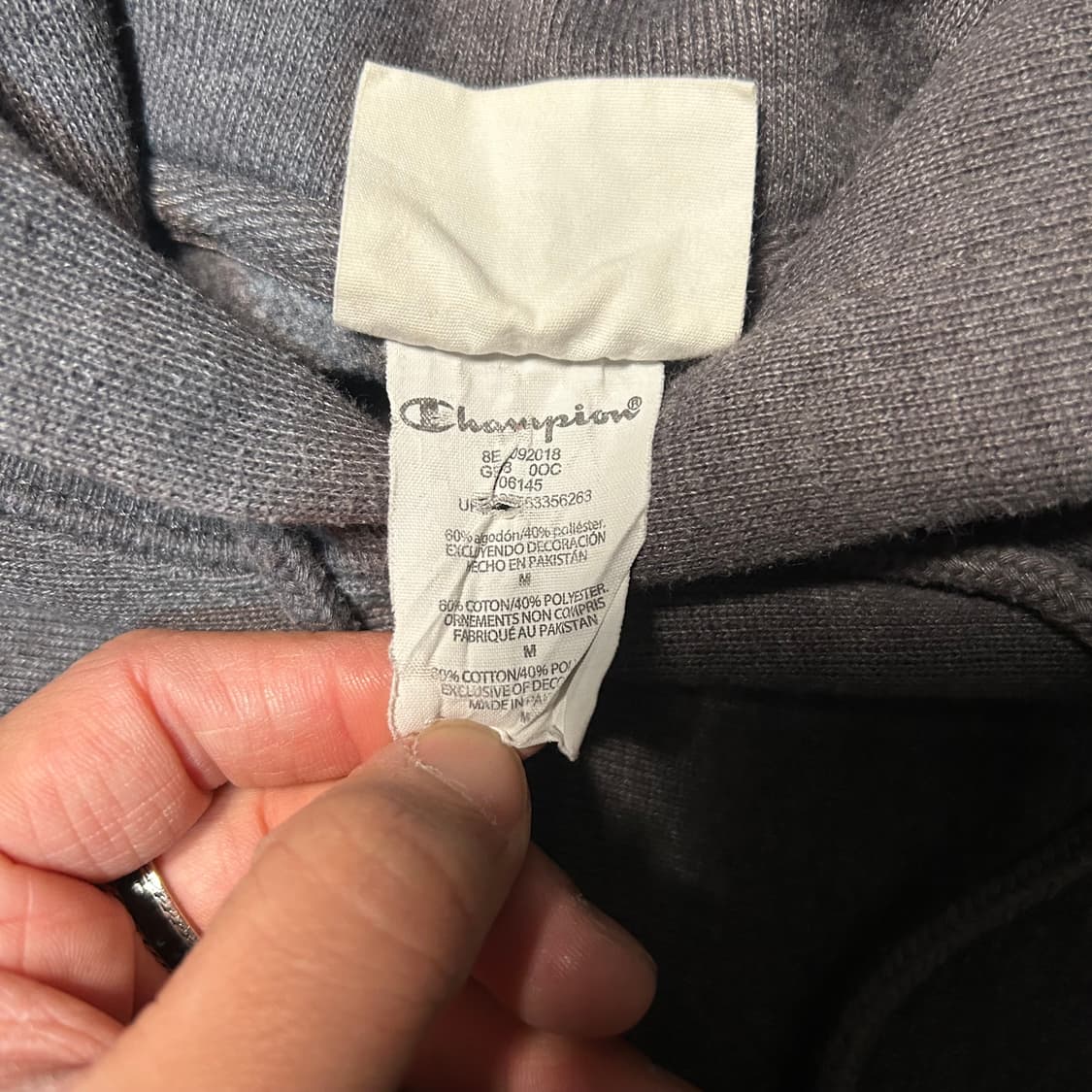 [XL] 챔피온 리버스위브 차콜 후드티 상품이미지6