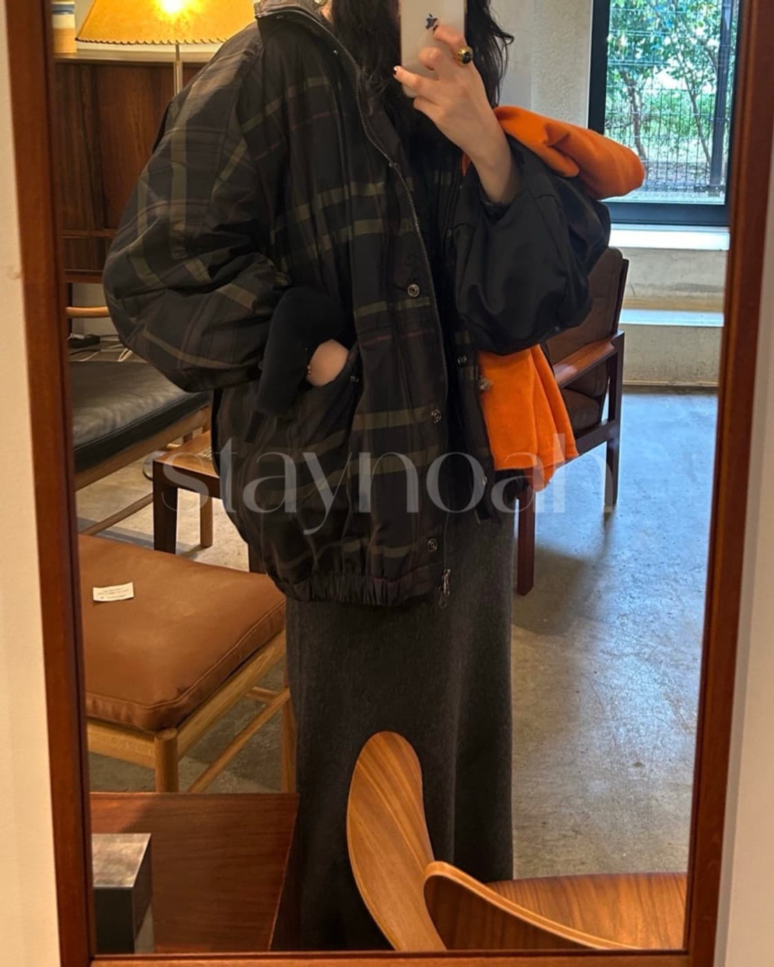 바스켓 체크 바시티 후리스 점퍼 상품이미지4