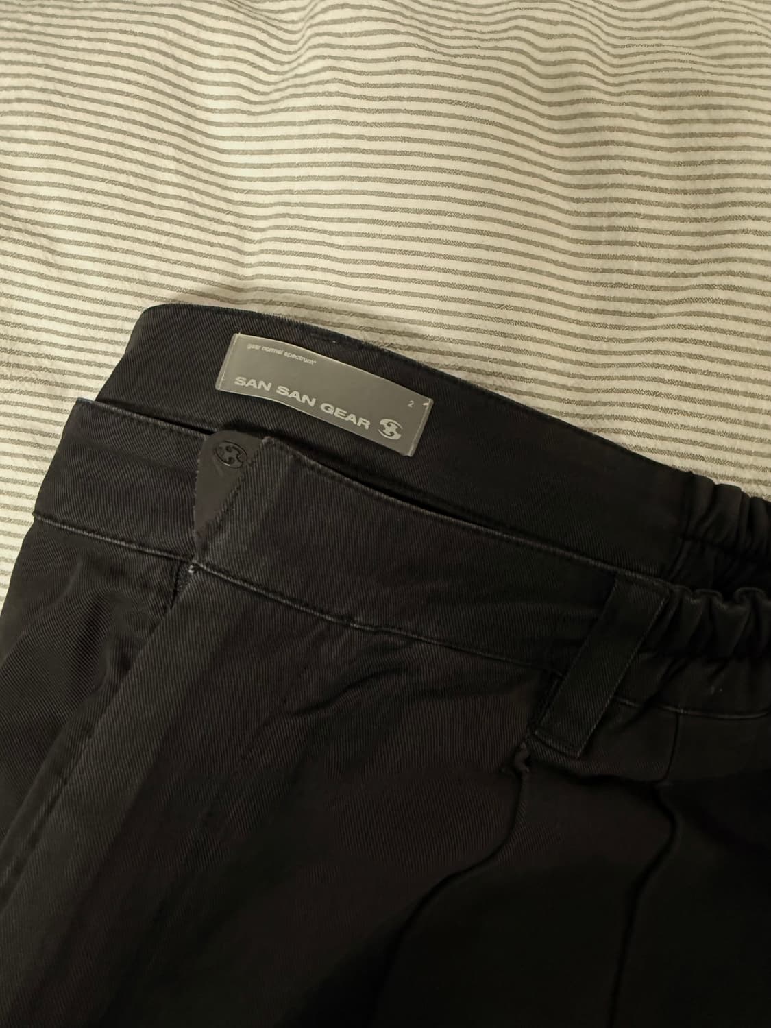 산산기어 사이드 스냅팬츠 와이드 3사이즈 상품이미지1