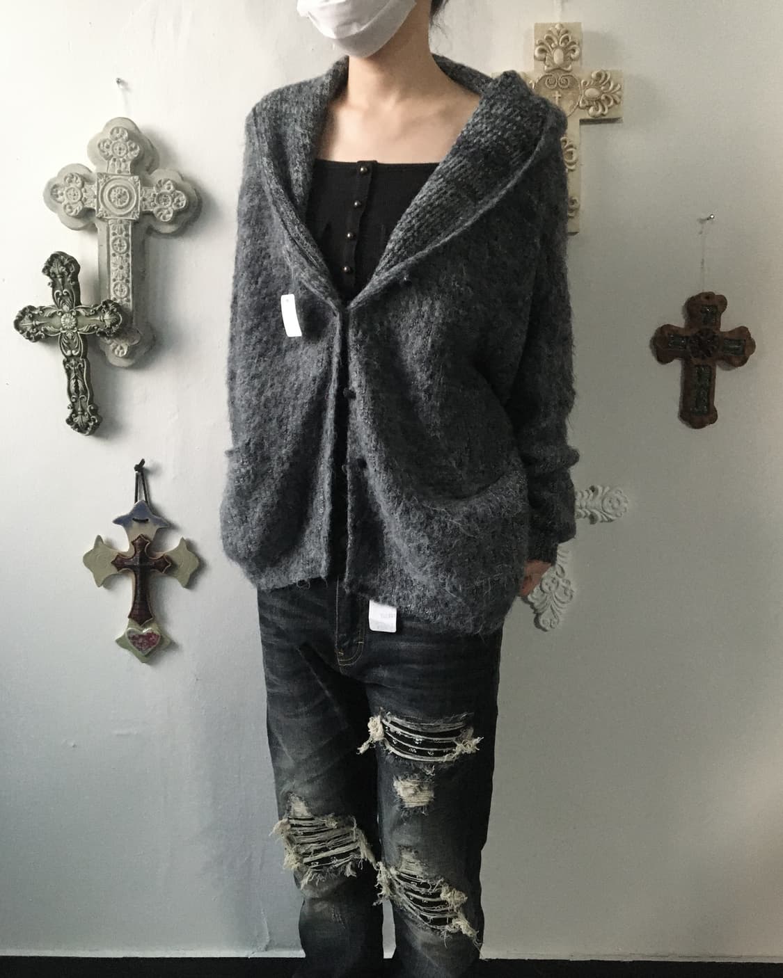 Drape knit cardigan 상품이미지5