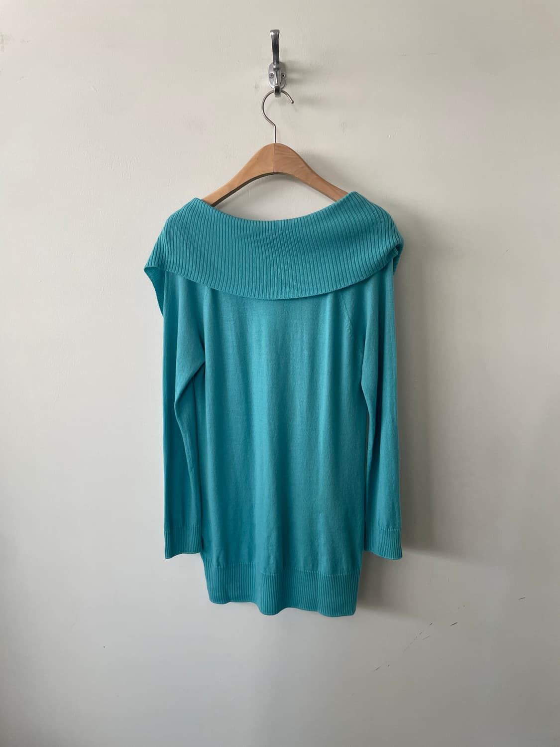 vintage aqua blue frilled wool knit 상품이미지5