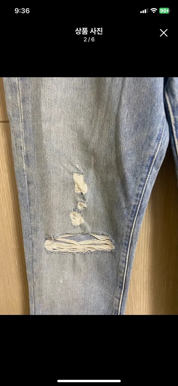[LEVIS] 리바이스 511 워싱 데미지 데님 34사이즈 상품이미지2