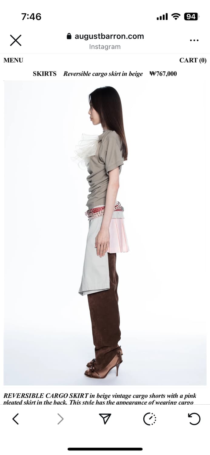 Allin(augustbarron) cargo skirt 상품이미지6