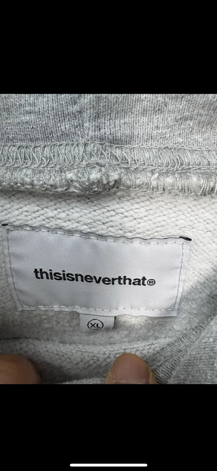 디스이즈네버댓 사각스몰로고 그레이 후드티 H1856 상품이미지5