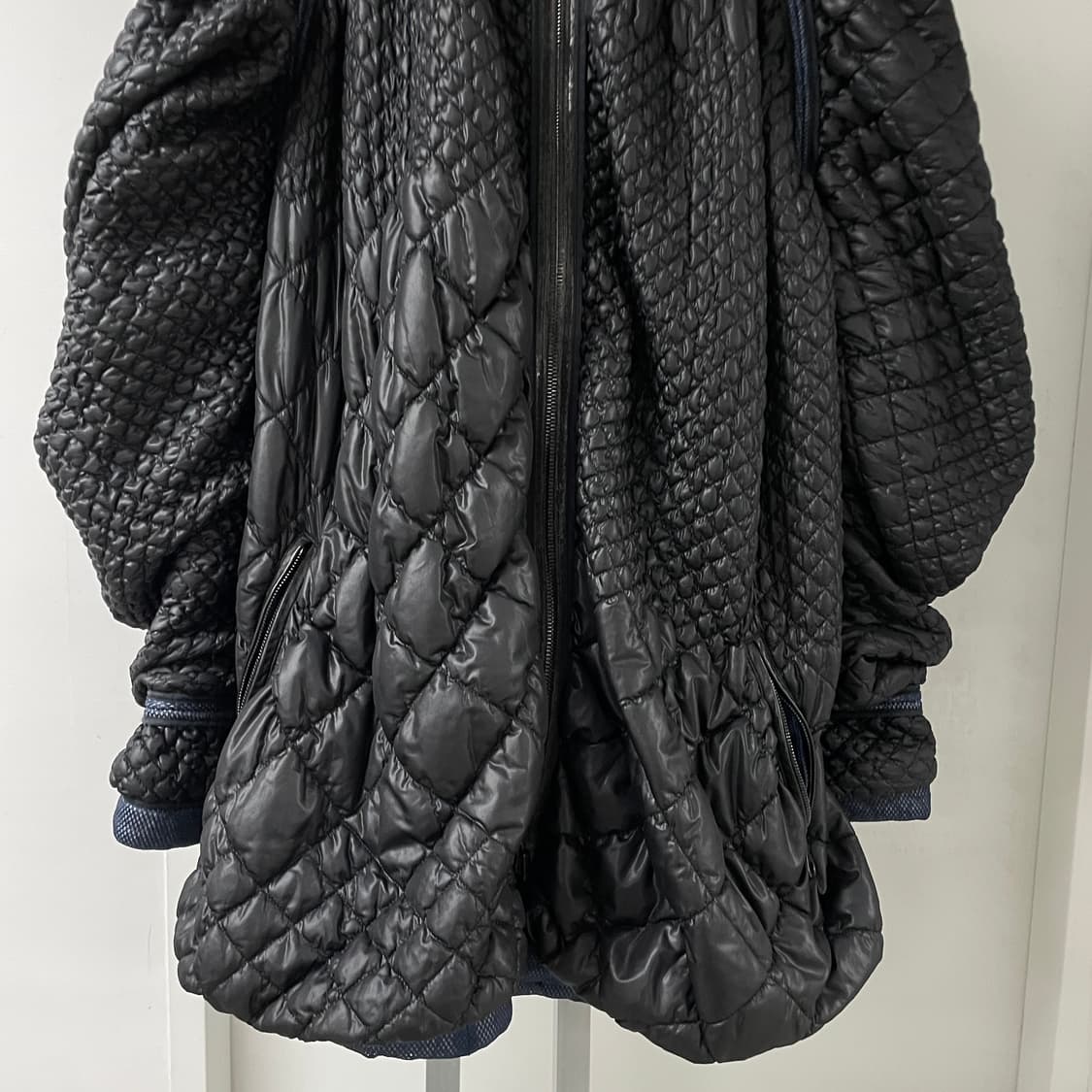 제임스 롱 퀄팅 자켓 블랙 S 상품이미지3