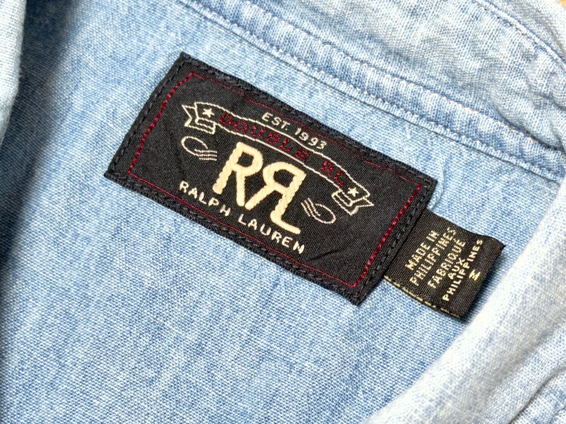 RRL 더블알엘 샴브레이 웨스턴 셔츠 판매합니다. 상품이미지4